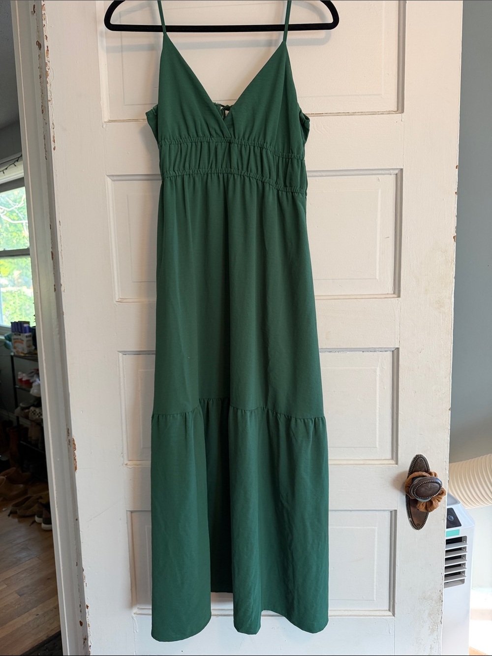 a new day Green Spaghetti-Strap Maxi Dress